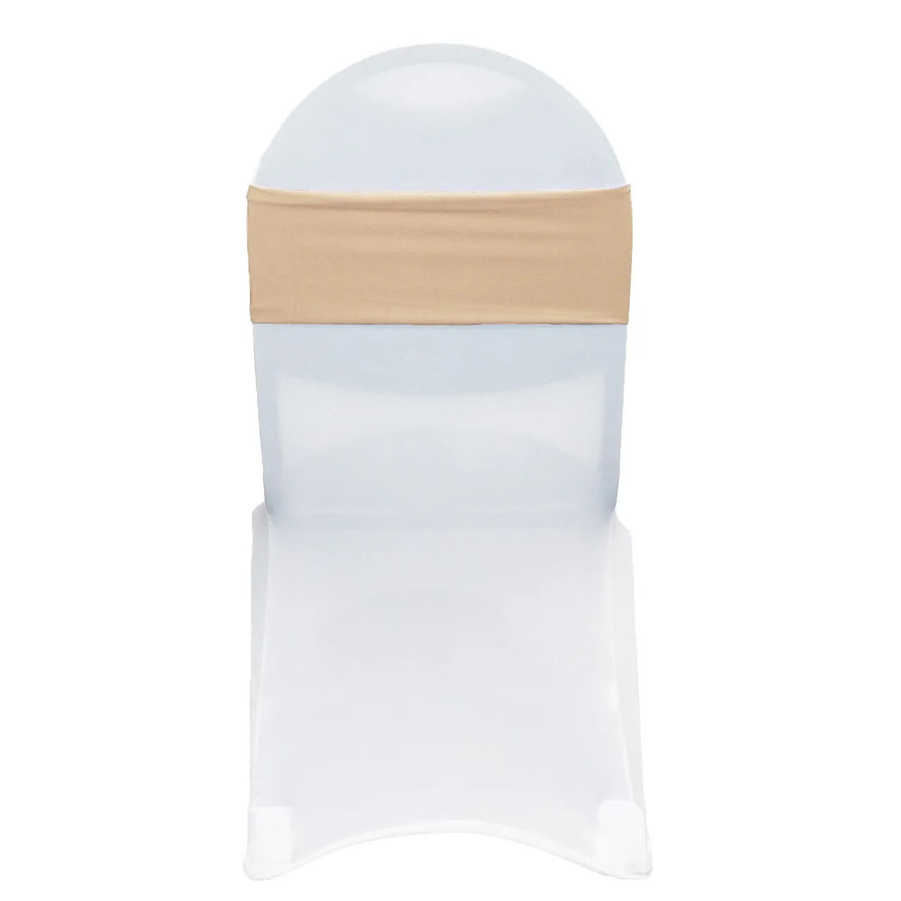 (10 Pack) Spandex Chair Bands in Peach