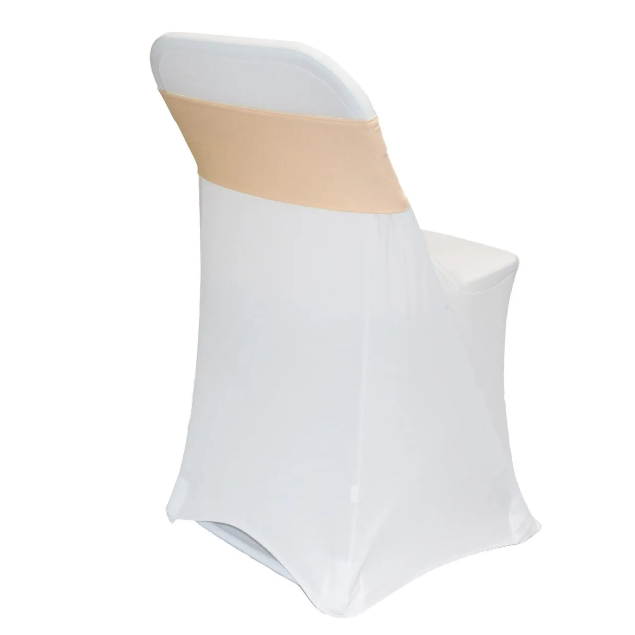 (10 Pack) Spandex Chair Bands in Peach