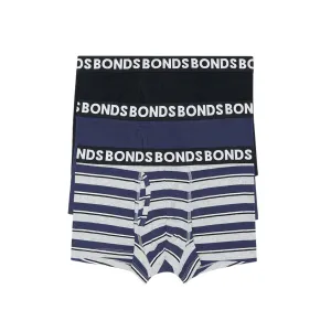 18 X Bonds Mens Everyday Trunks Underwear Black / Navy / Grey Undies