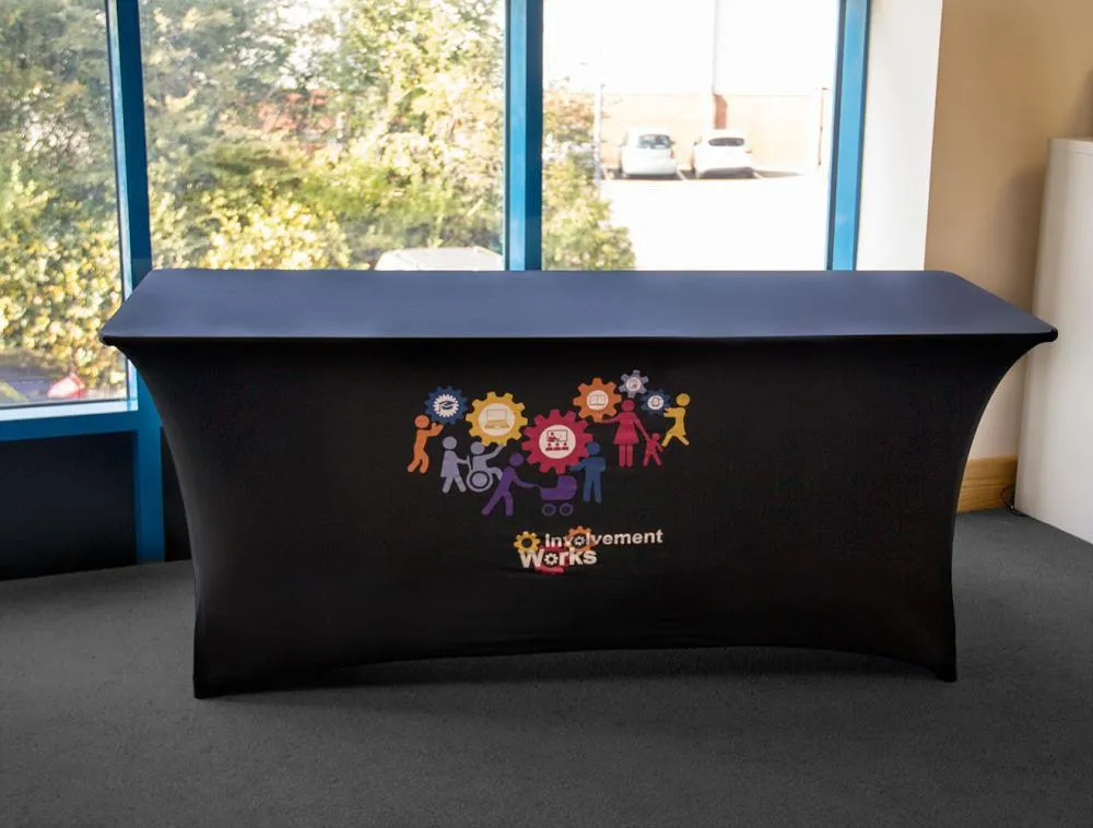 6' Spandex Table Cover With Logo