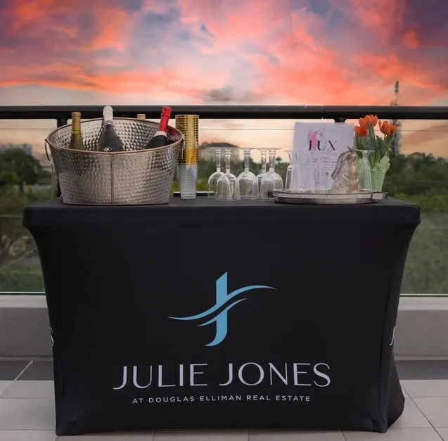 6' Spandex Table Cover With Logo