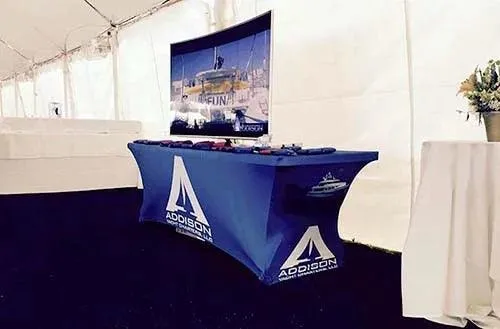 6' Spandex Table Cover With Logo