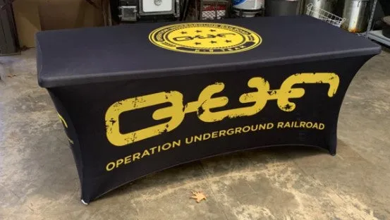 6' Spandex Table Cover With Logo