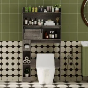 62.2'' H Freestanding Toilet Storage Cabinet