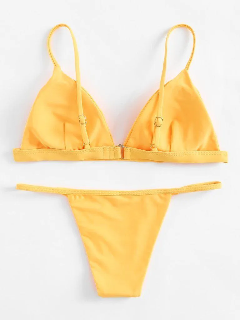 Adjustable Straps Triangle Bikini Set