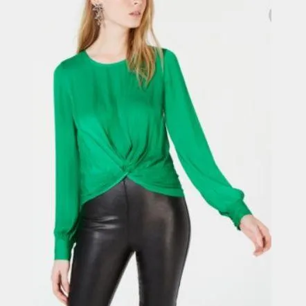 Bar III Twist-Front Blouse