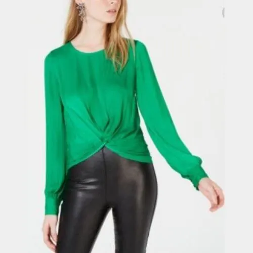 Bar III Twist-Front Blouse