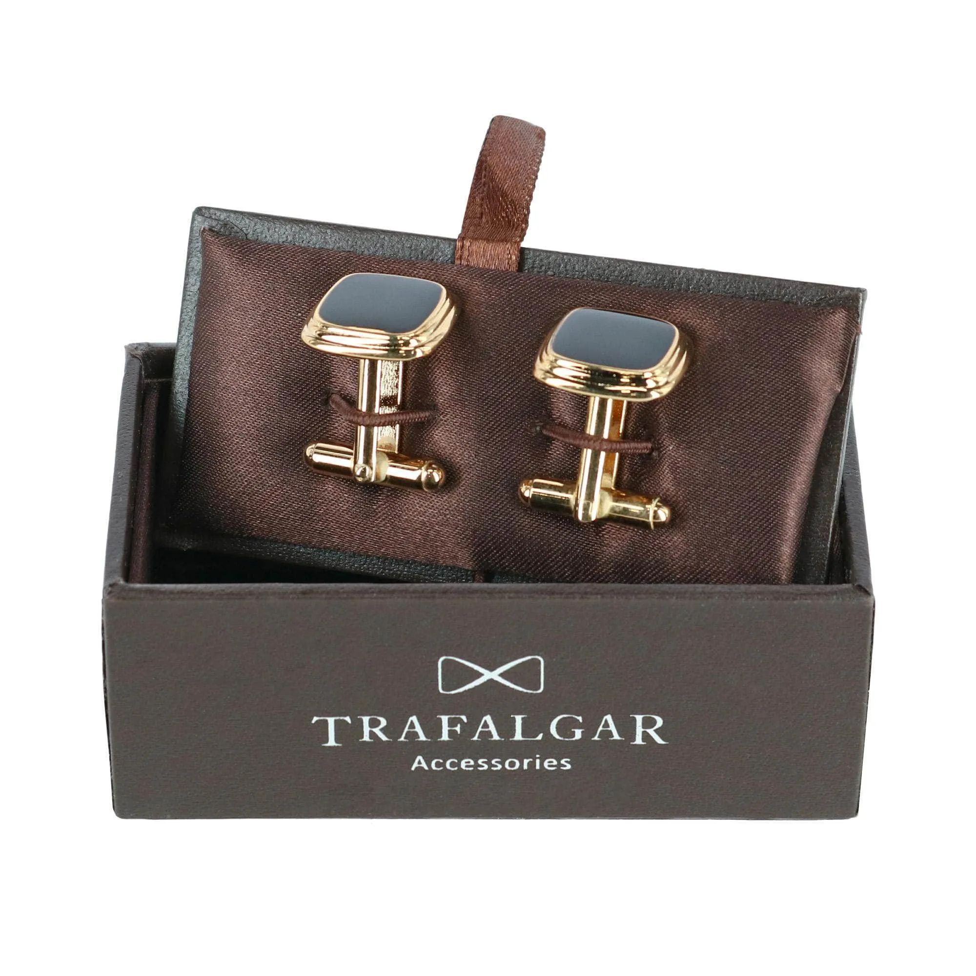 Black Lacquer Cushion Cufflinks