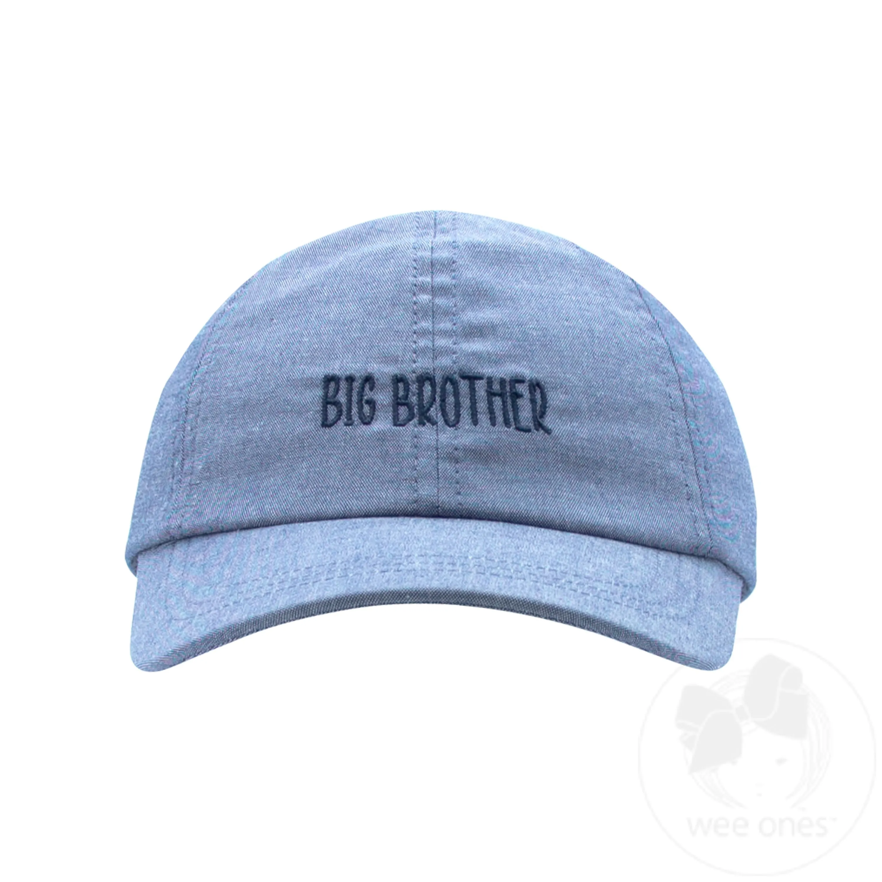 Boys Embroidered "Big Brother" Chambray Cotton Twill Ball Cap