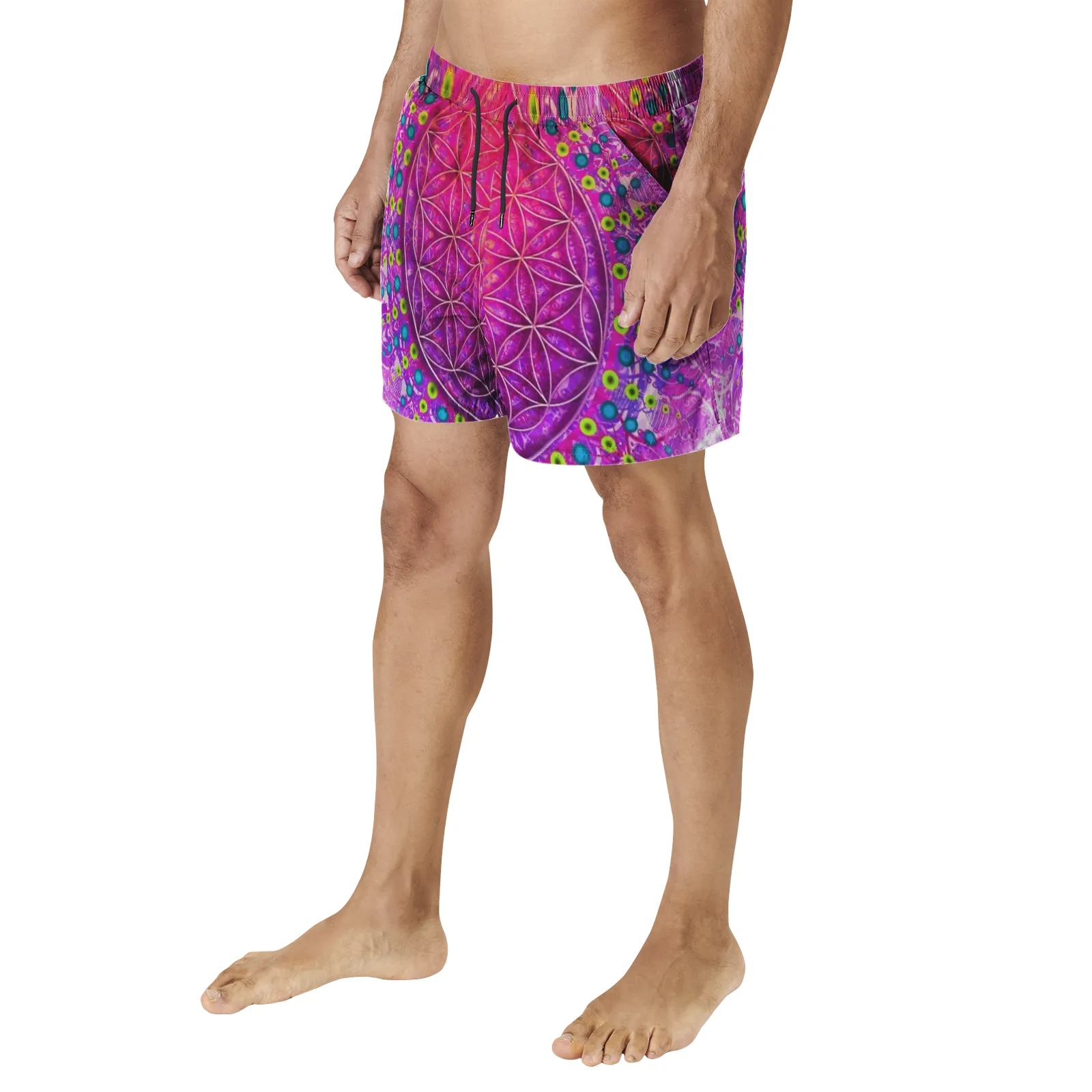 Cameron Gray | Flower Of Life | Men's All-over print Swimwear