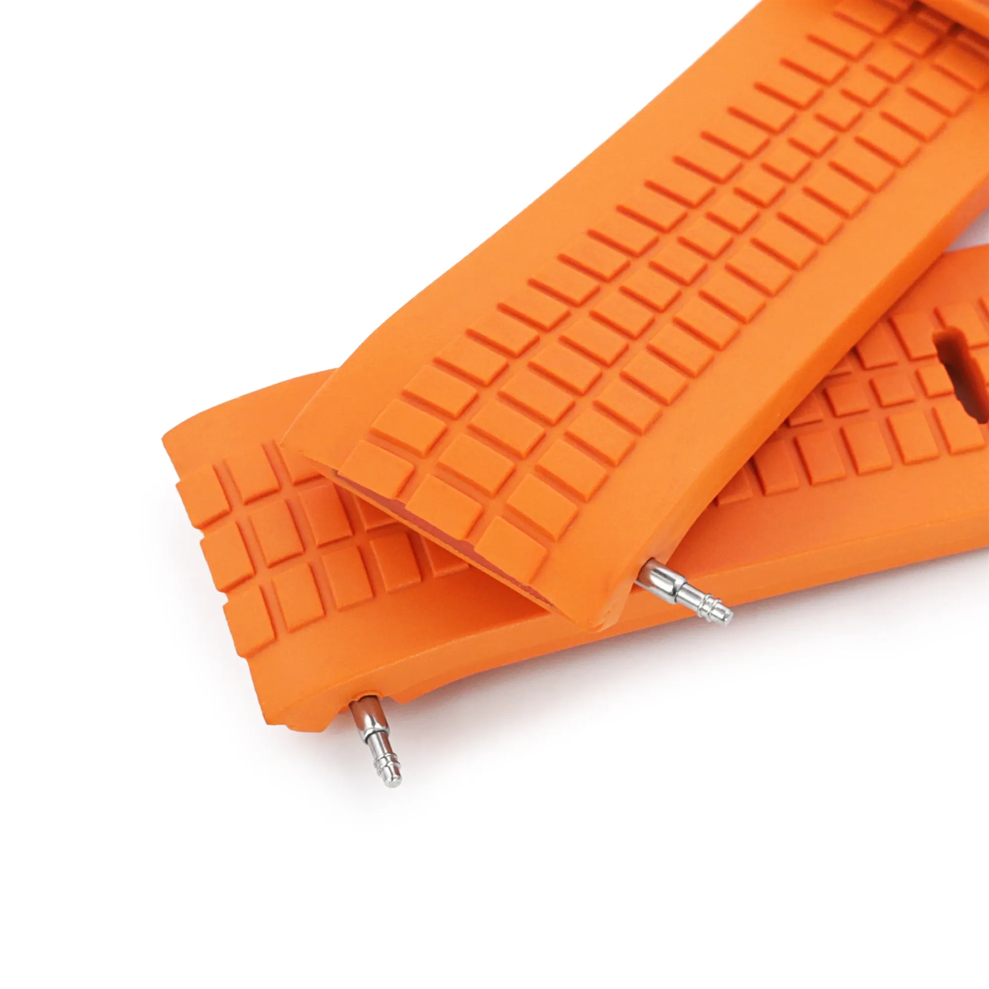 CB12 Orange Curved End Rubber Strap compatible with Seiko new Turtles SRP777
