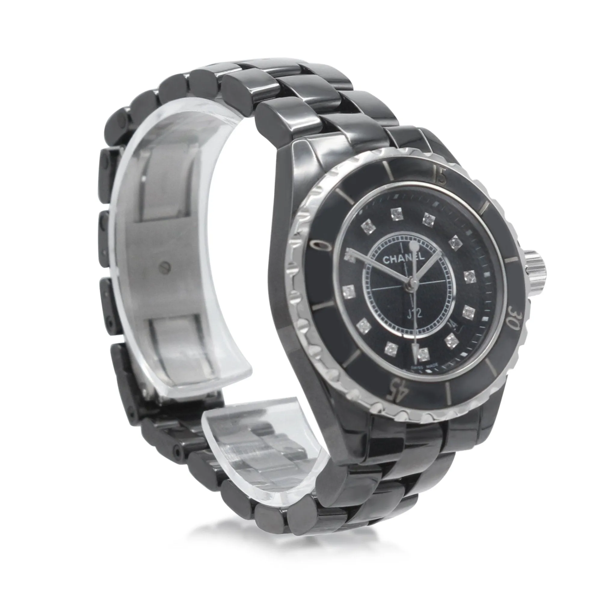 Chanel J12 33mm Black Ceramic Quartz Watch - Ref: H1625