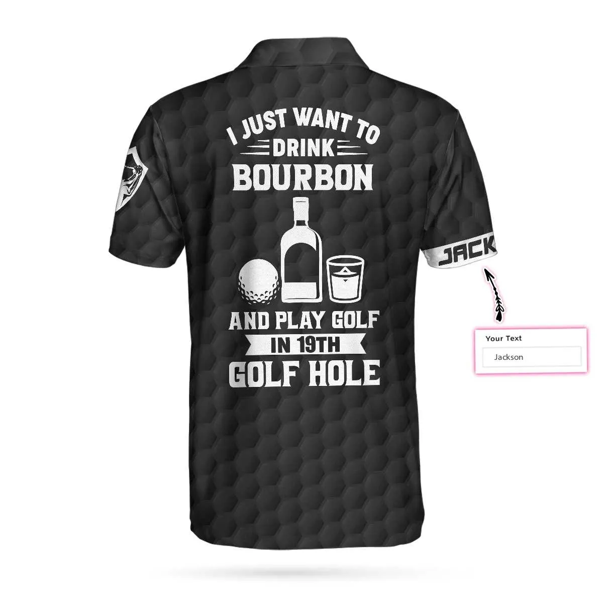 Drink Bourbon And Play Golf In 19Th Golf Hole Custom Polo Shirt, Personalized Golf Shirt For Men Coolspod