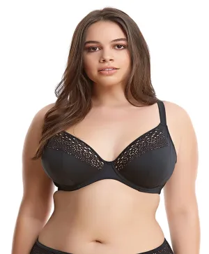 Elomi Swim Indie Underwire Plunge Bikini Top, Black