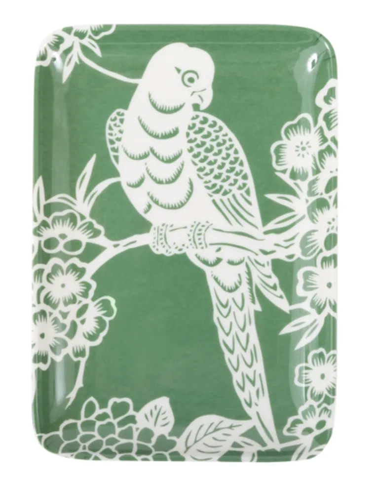 Green Parrot Appetizer Plate