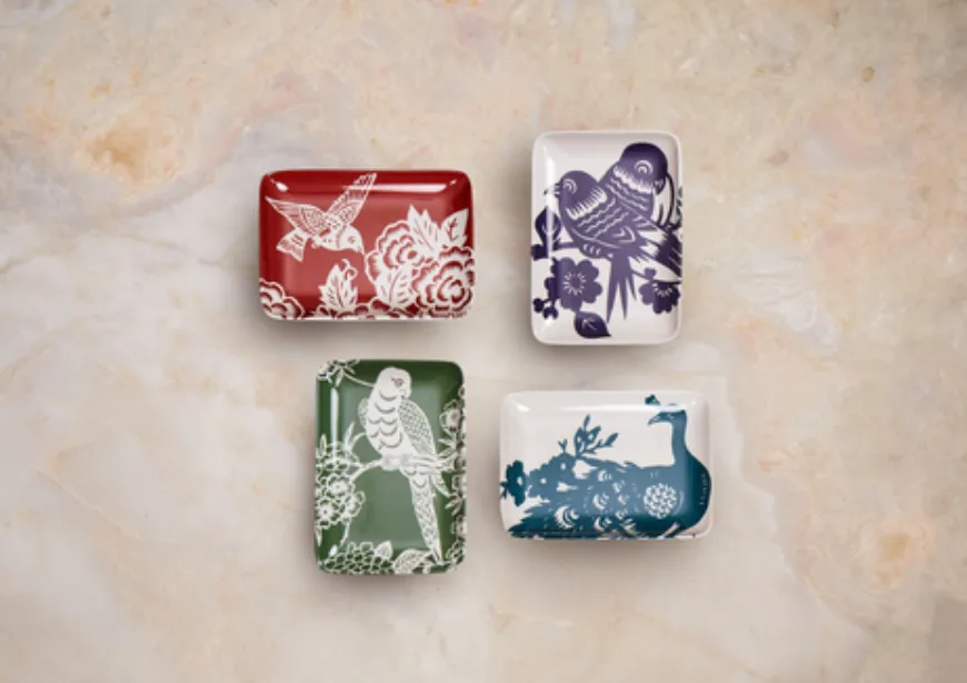 Green Parrot Appetizer Plate