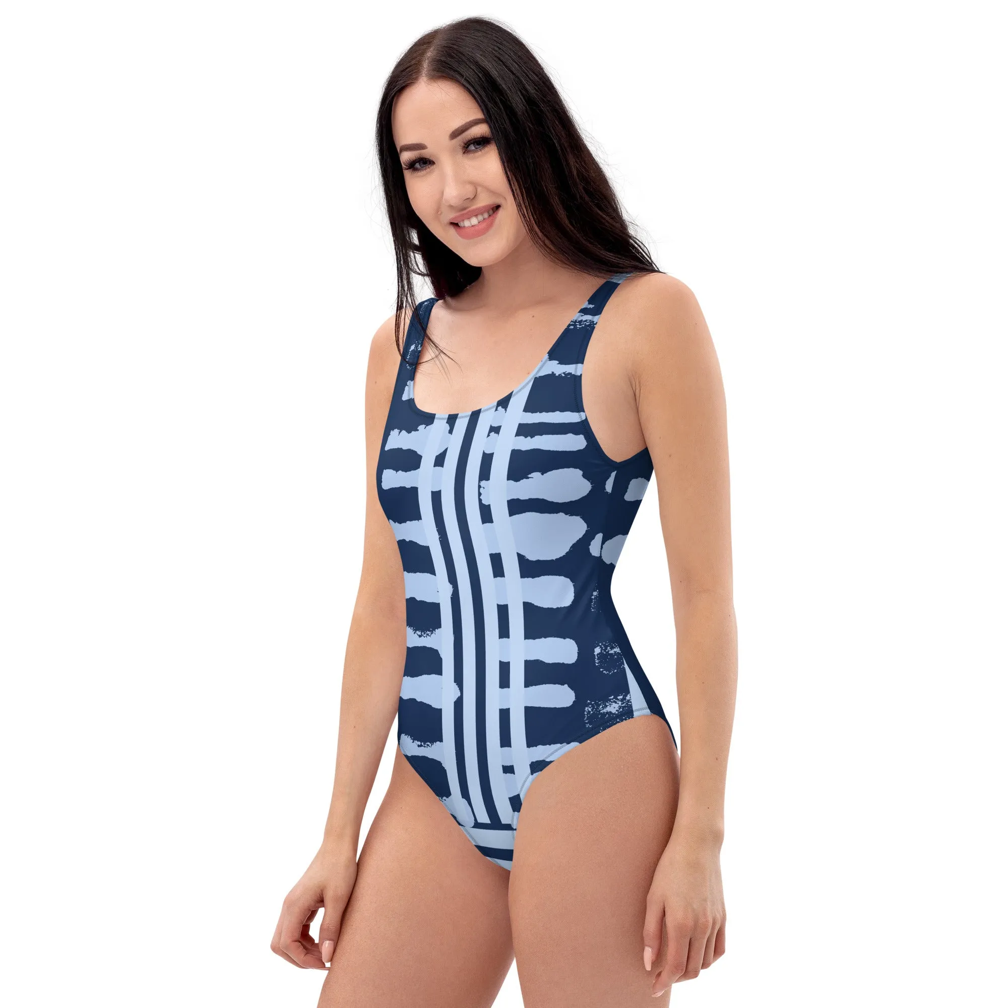 I.O.V-SPS24 TD Blue One-Piece Swimsuit