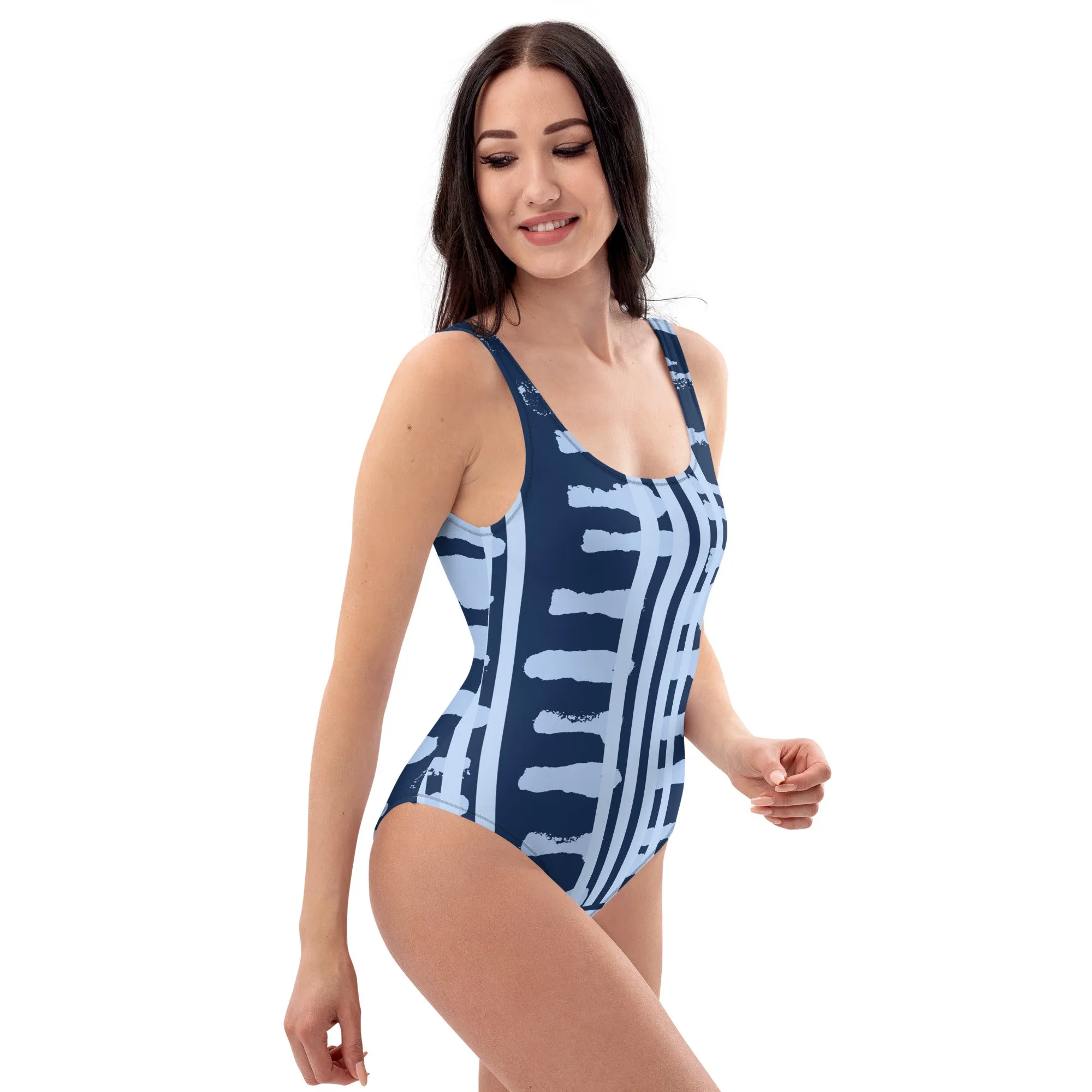 I.O.V-SPS24 TD Blue One-Piece Swimsuit