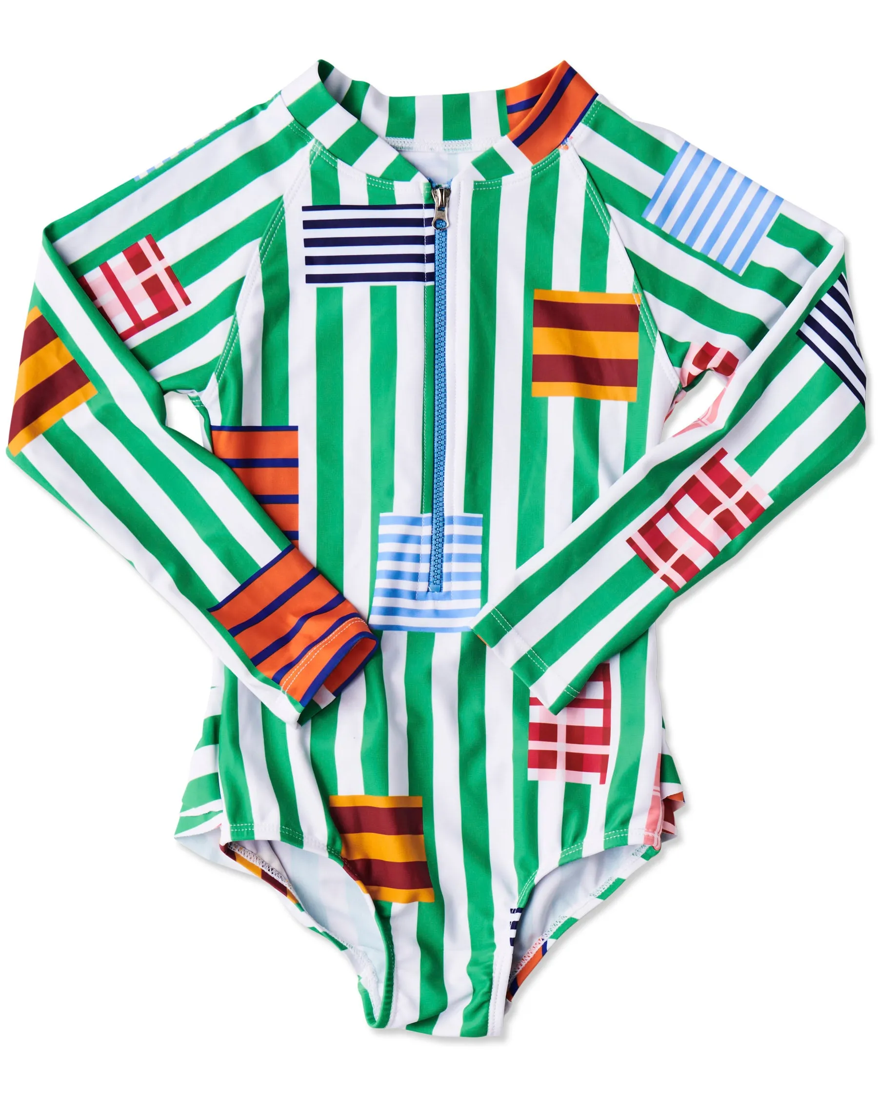 Kip & Co Stripe On Stripe Long Sleeve Bathers