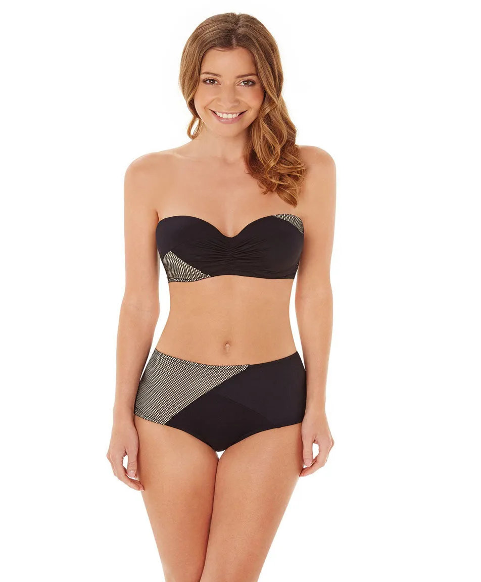 Lepel Helena Underwire Bandeau Bikini Top, Black