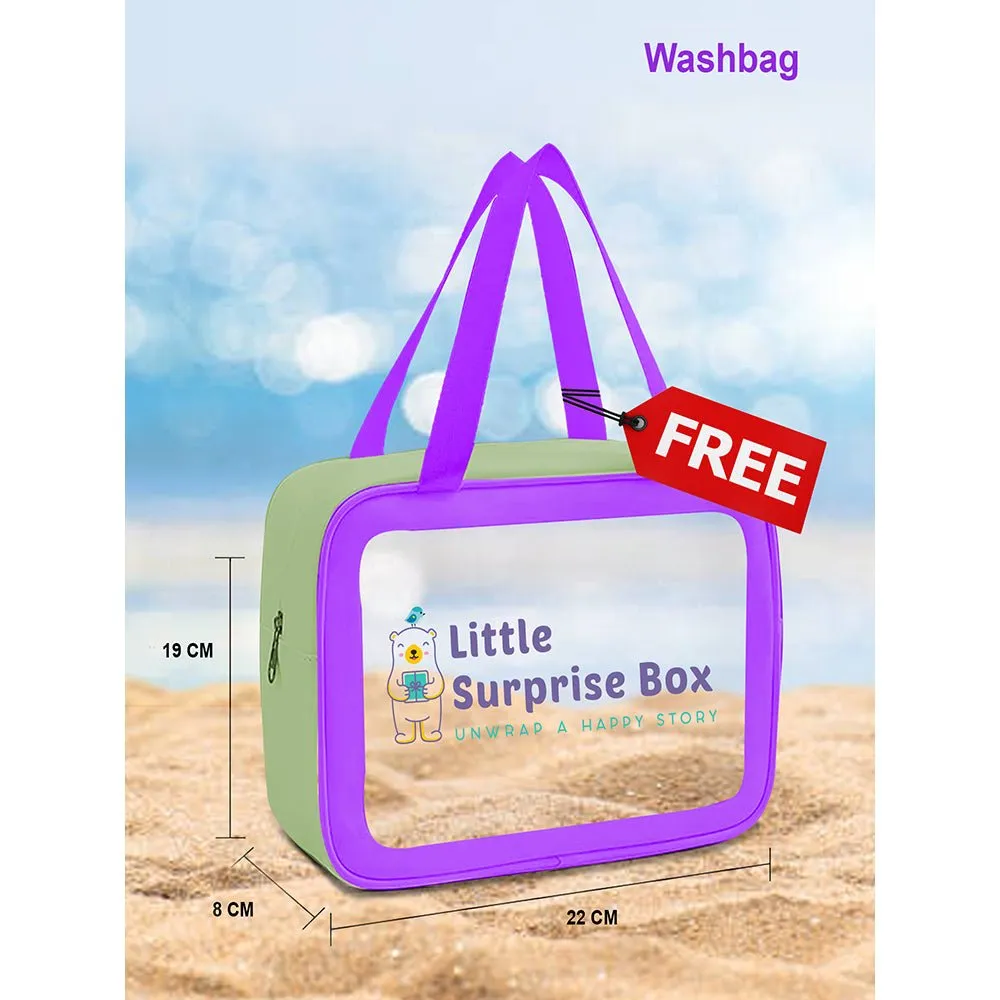 Little Surprise Box Full Sleeves Kids Swimwear Yellow & Green Palm Leaves printed Sleeves, UPF 50 