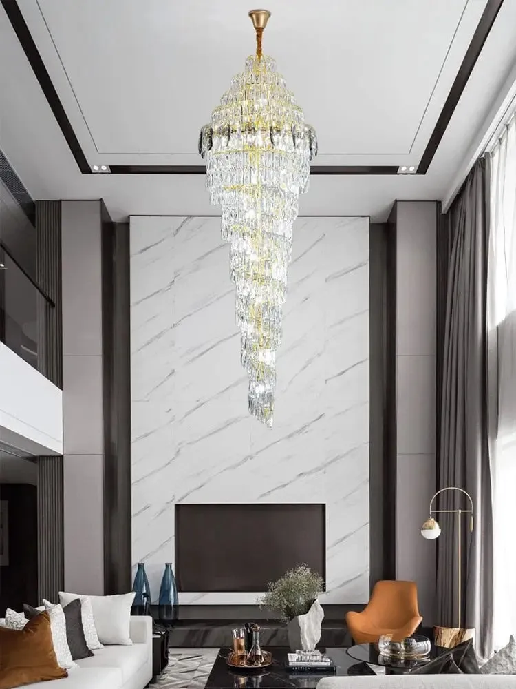 Luxury High Ceiling Long Chandelier