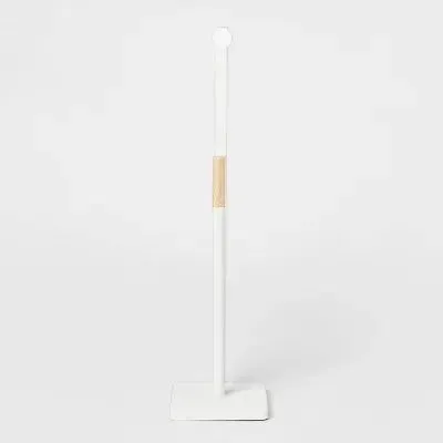 New - Freestanding Toilet Paper Holder Matte White - Brightroom