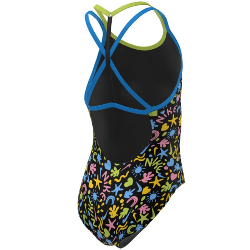Nike - Girl's Fun Forest T-Crossback One Piece (Black)