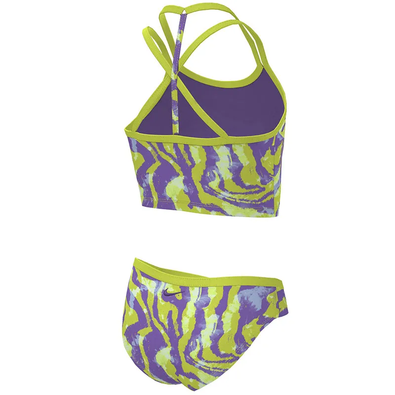 Nike - Girl's Watercolor T-Crossback Midkini Set (Action Grape)