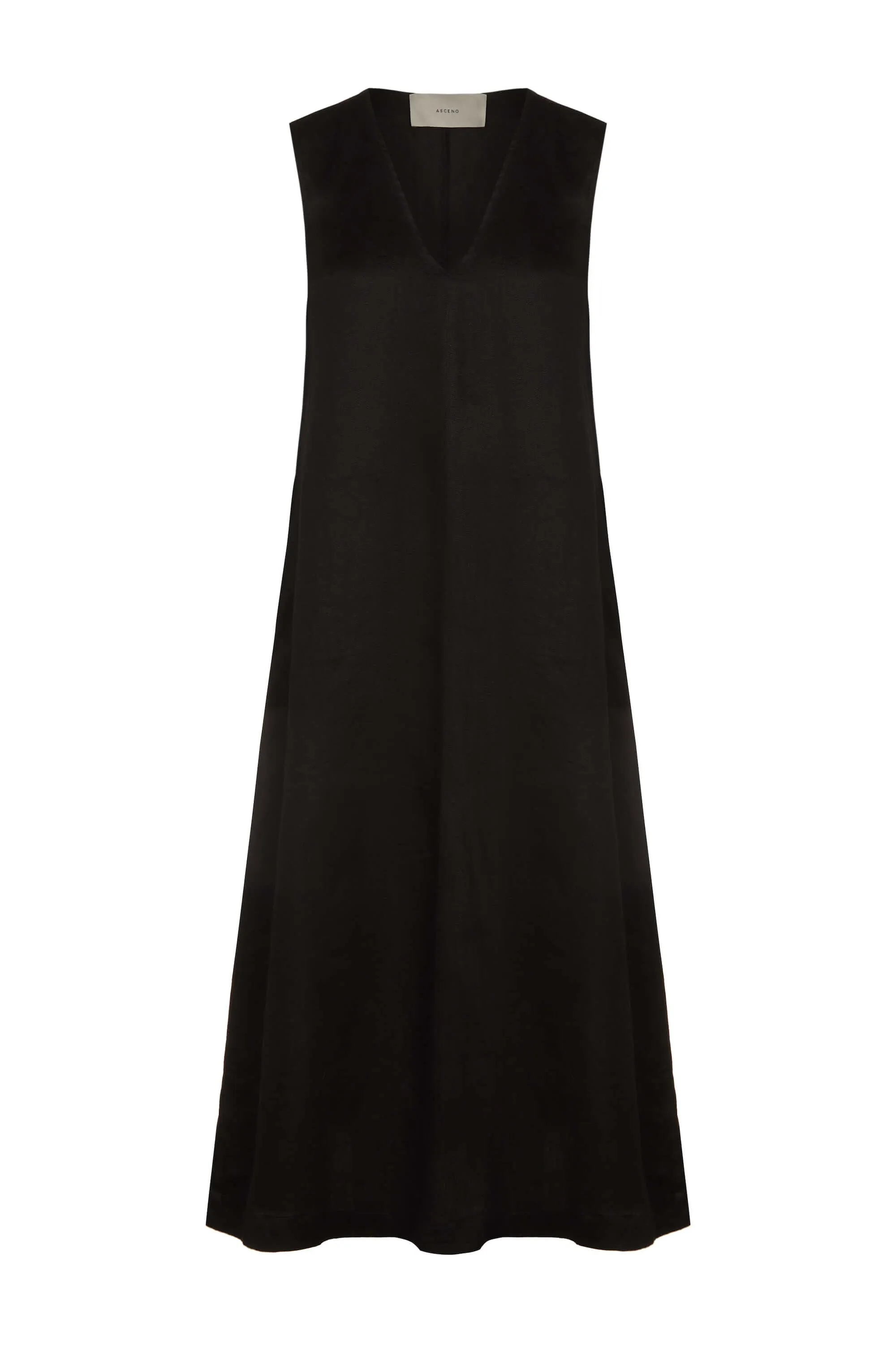 Nisha Dress Black Organic Linen