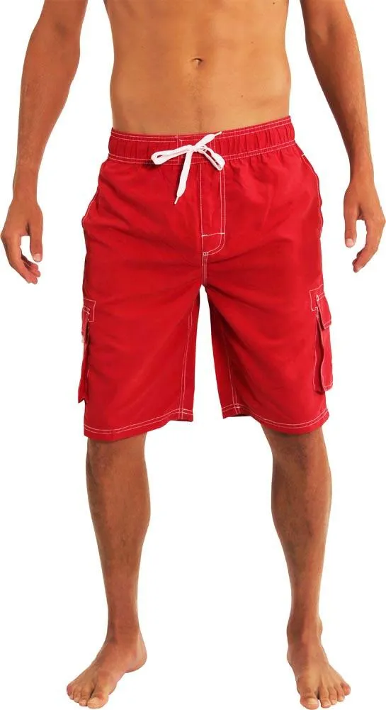 Norty Mens Plus Size Swim Trunks - Extended, King Size Swimsuit, Available up to 5X, Model 39961