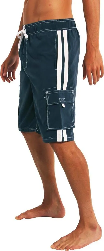 Norty Mens Plus Size Swim Trunks - Extended, King Size Swimsuit, Available up to 5X, Model 39961