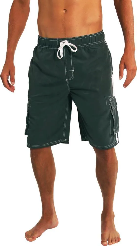 Norty Mens Plus Size Swim Trunks - Extended, King Size Swimsuit, Available up to 5X, Model 39961