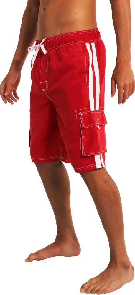 Norty Mens Plus Size Swim Trunks - Extended, King Size Swimsuit, Available up to 5X, Model 39961