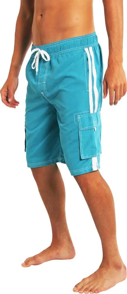 Norty Mens Plus Size Swim Trunks - Extended, King Size Swimsuit, Available up to 5X, Model 39961