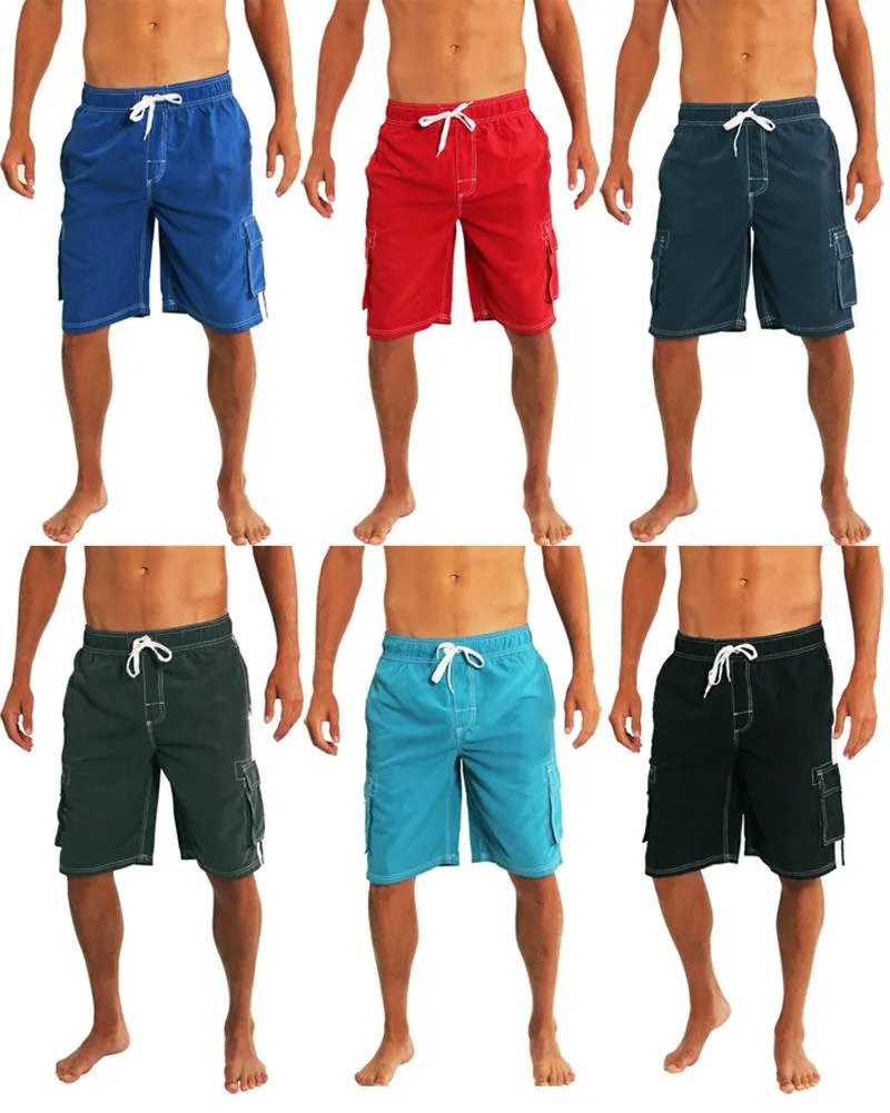 Norty Mens Plus Size Swim Trunks - Extended, King Size Swimsuit, Available up to 5X, Model 39961
