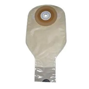 Nu-Flex Oval E Convex Drain Pouch Trim-To-Fit  1- 3/4" x 3 - 1/4", with 1/2" Starter Hole