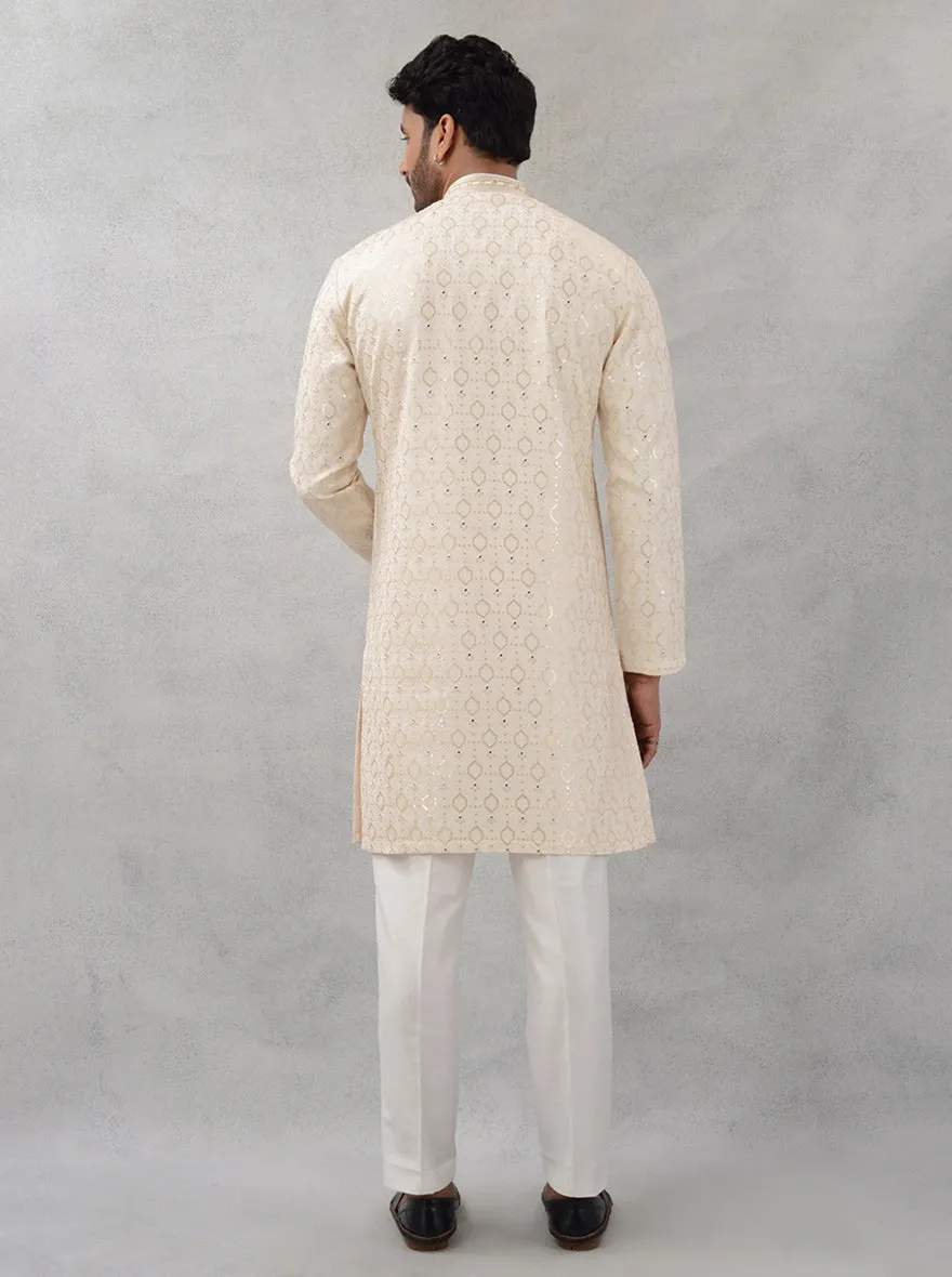 Off White & Beige  Kurta Pajama | TULA
