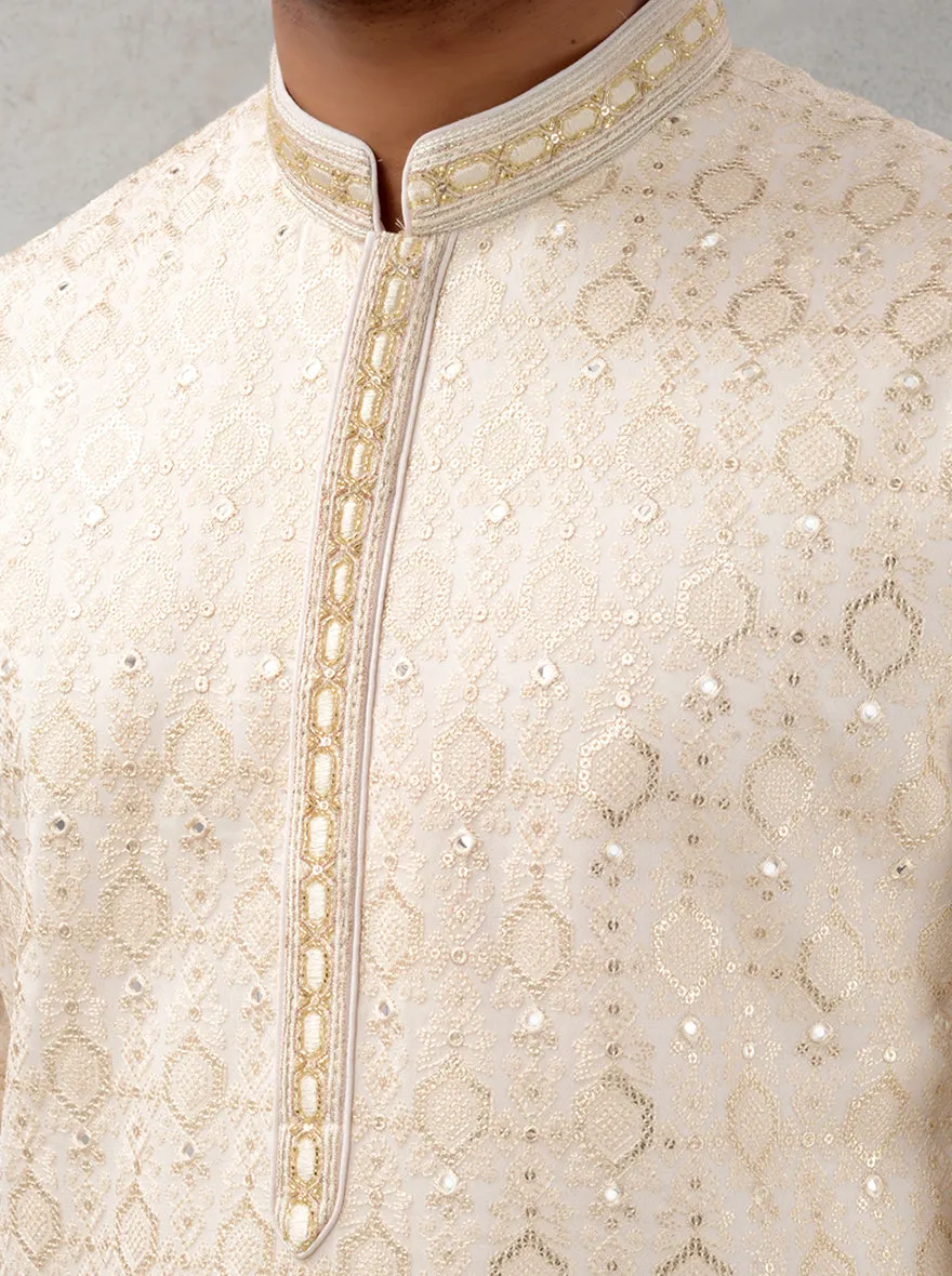 Off White & Beige  Kurta Pajama | TULA