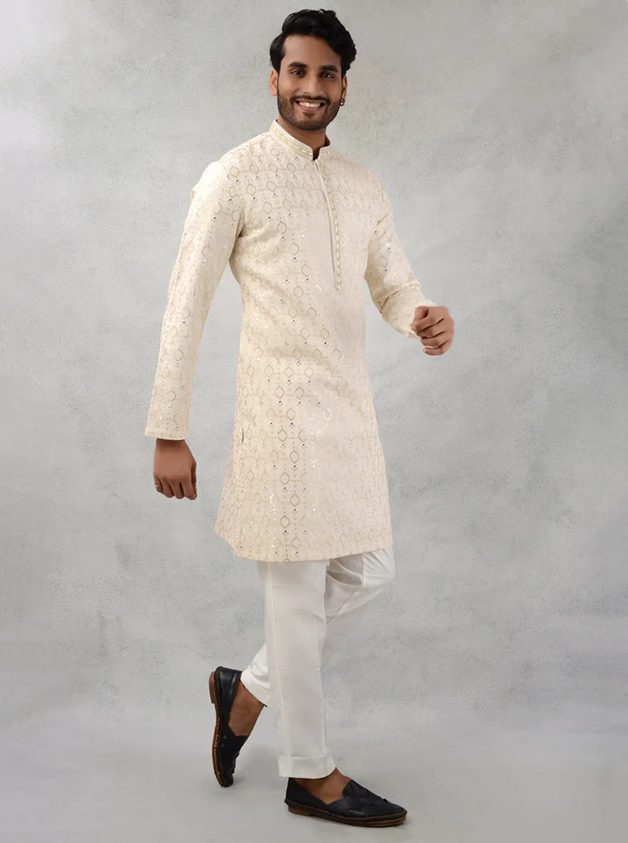 Off White & Beige  Kurta Pajama | TULA