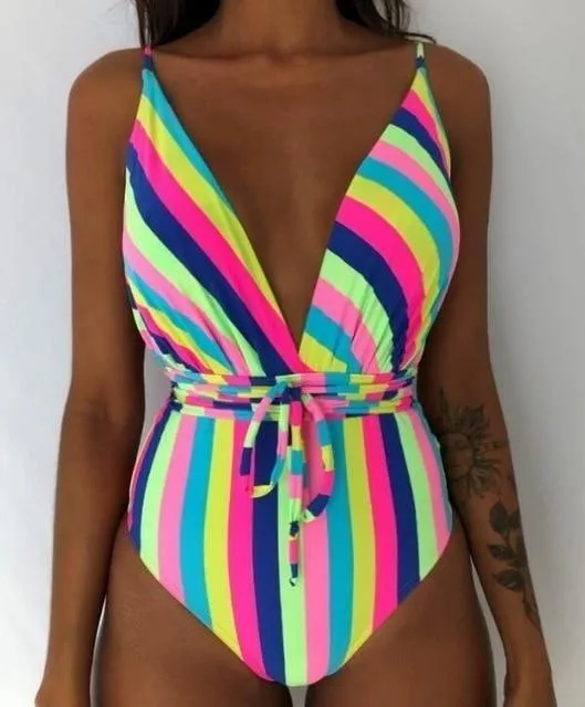 One Piece Swimsuit Backless Bodysuit Brazilian Monokini Swimwear