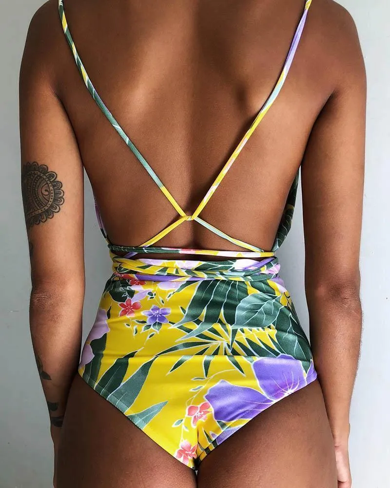 One Piece Swimsuit Backless Bodysuit Brazilian Monokini Swimwear