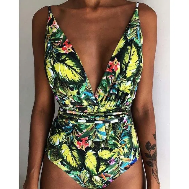 One Piece Swimsuit Backless Bodysuit Brazilian Monokini Swimwear