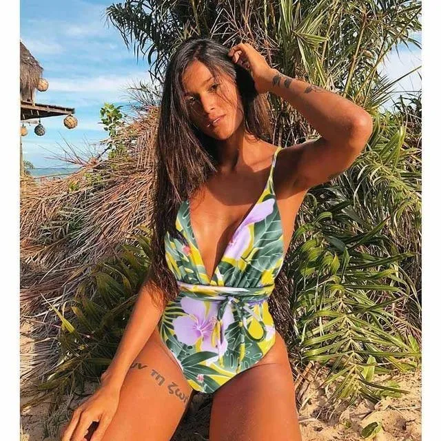 One Piece Swimsuit Backless Bodysuit Brazilian Monokini Swimwear