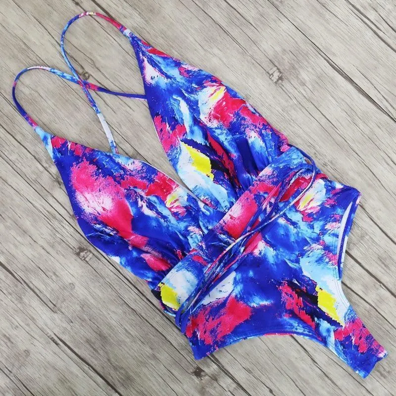 One Piece Swimsuit Backless Bodysuit Brazilian Monokini Swimwear