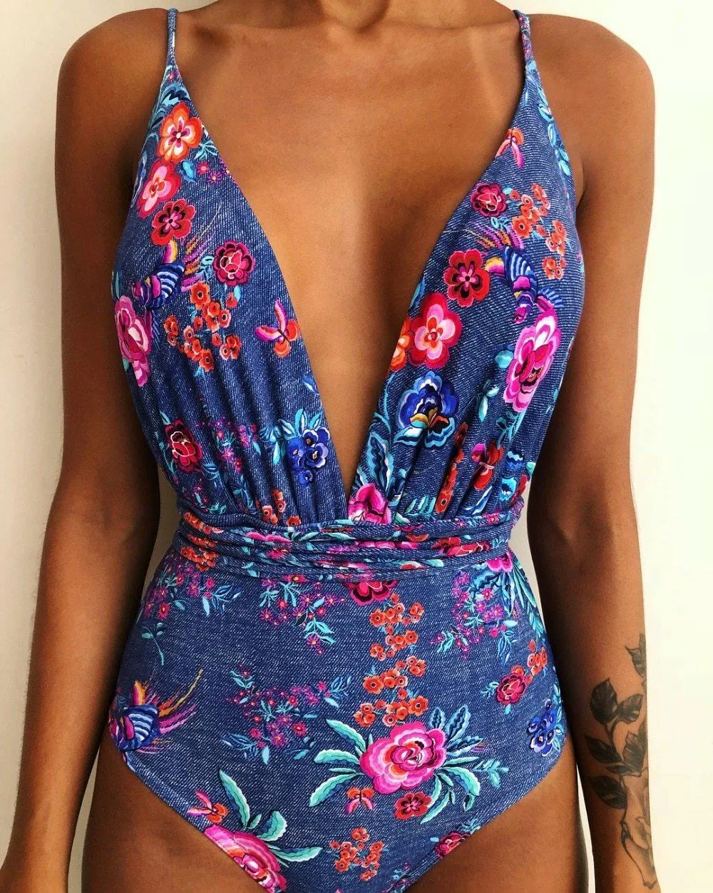 One Piece Swimsuit Backless Bodysuit Brazilian Monokini Swimwear