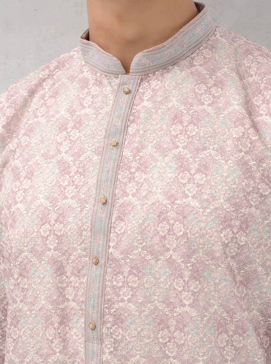 Purple & Green Kurta Pajama | Azania