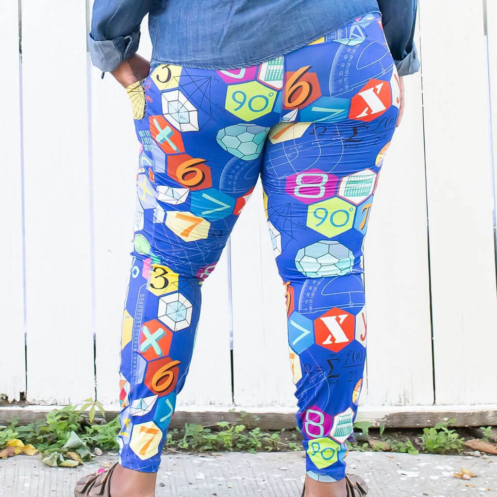 "Show Your Work" Math Leggings with Pockets - Adult