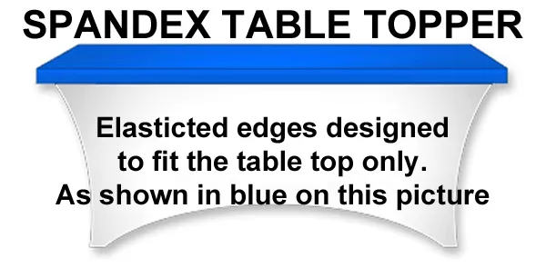 Rectangular Spandex Table Topper With Elastic