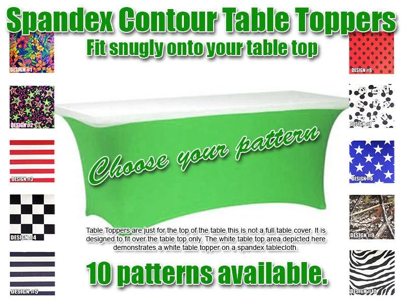 Rectangular Spandex Table Topper With Elastic